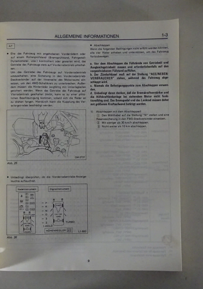 Manual de Taller Subaru Leona L 1800 Incl. Coupé 4Bände Stand 05/1988 - Imagen 3 de 4