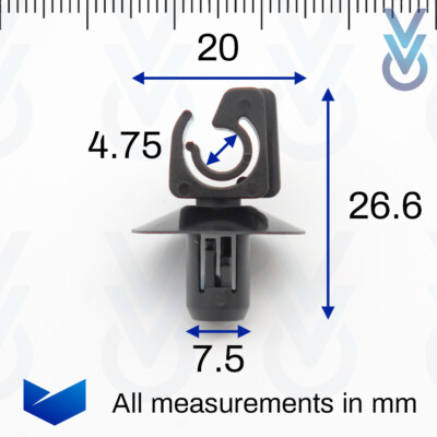 10 Clip In Plastica Per Tubo Del Freno Da 5 Mm (3/16 "per - Foto 3