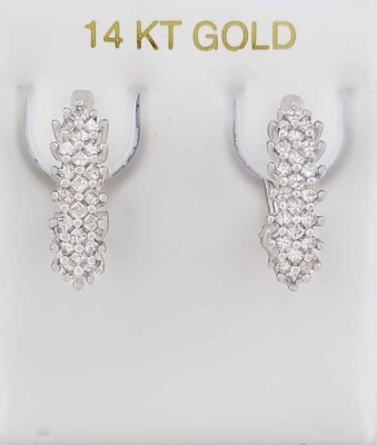 ECHTE 2,20 kt DIAMANT HUGGIES OHRRINGE 14k WEISSGOLD - kostenloses Zertifikat - Neu mit Etikett