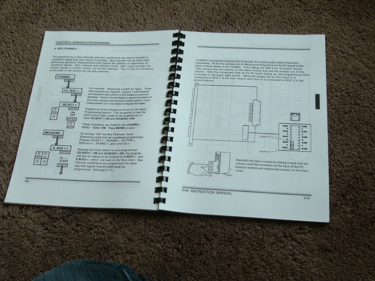 Marposs E4N V2.7 Digital Column Users Operation Programming Instructions  Manual