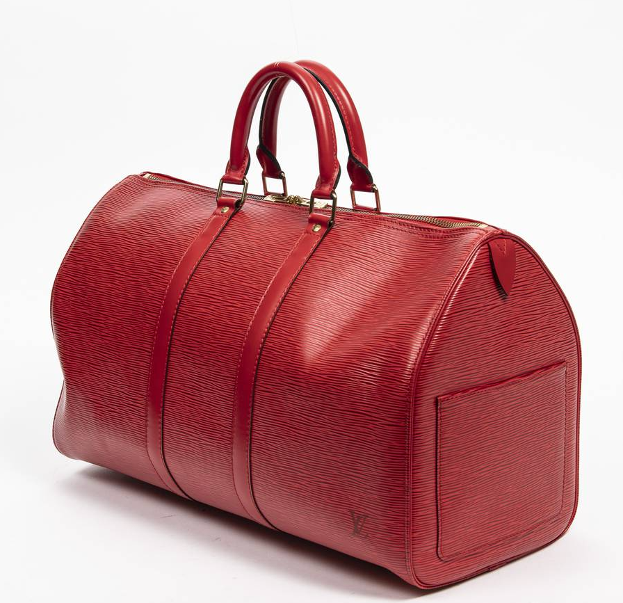 Louis Vuitton エピレザー レッドパーティーバッグ ルイ·ヴィトン】鮮やかなレッドのカラーが目を引く、メンズ