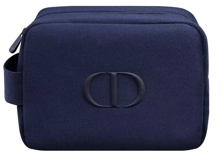 Dior bleu maquillage cosmétique sac toilette poche voyage train étui