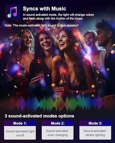 Sound Activated Party Lights with Remote Control Dj Lighting, Disco Ball - Picture 6 of 8