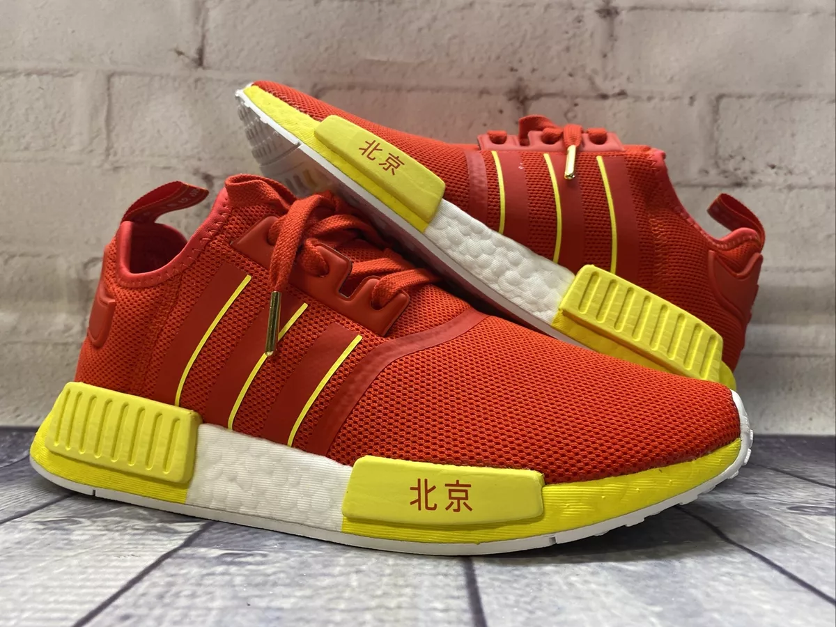 selecteer Visa Om te mediteren Adidas NMD R1 Beijing China Red Yellow Running Shoes FY1262 Men's Size 8.5  NEW | eBay