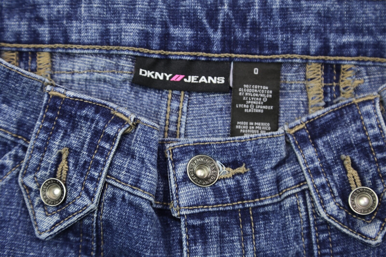 Vintage Womens DKNY Jeans Boot Cut Split Leg Mid Rise Size 0 (27x30) image 3