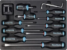 12-Piece Magnetic Screwdriver Set, 5 Phillips and 5 Slotted Tip S2 Alloy Steel S