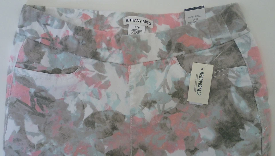 Womens AEROPOSTALE Bethany Mota Floral High-Waisted Jeggings NWT #1380 - Image 3 of 4