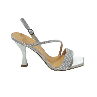 Sandalo gioiello donna Marc Ellis in raso e pelle con strass