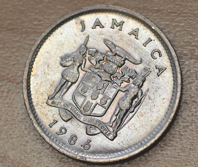 1986年 ジャマイカ 5ドル 硬貨 1986 Jamaica 5 Cents American Crocodile | eBay