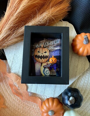 Halloween town 3x4  Black Shadow Box