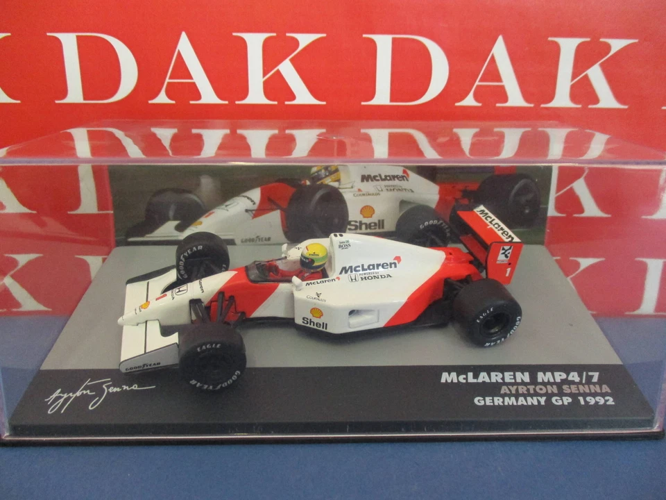 Die cast 1/43 Modellino Auto F1 McLaren MP4/7 Germany GP 1992 A. Senna - Immagine 4 di 4