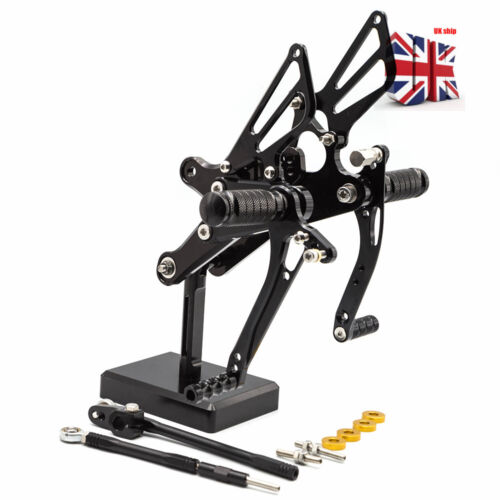 For CBR 125R 2012,2015,2016 87mm CNC Rearsets Footpegs Footrest Adjustable Black - Picture 1 of 14