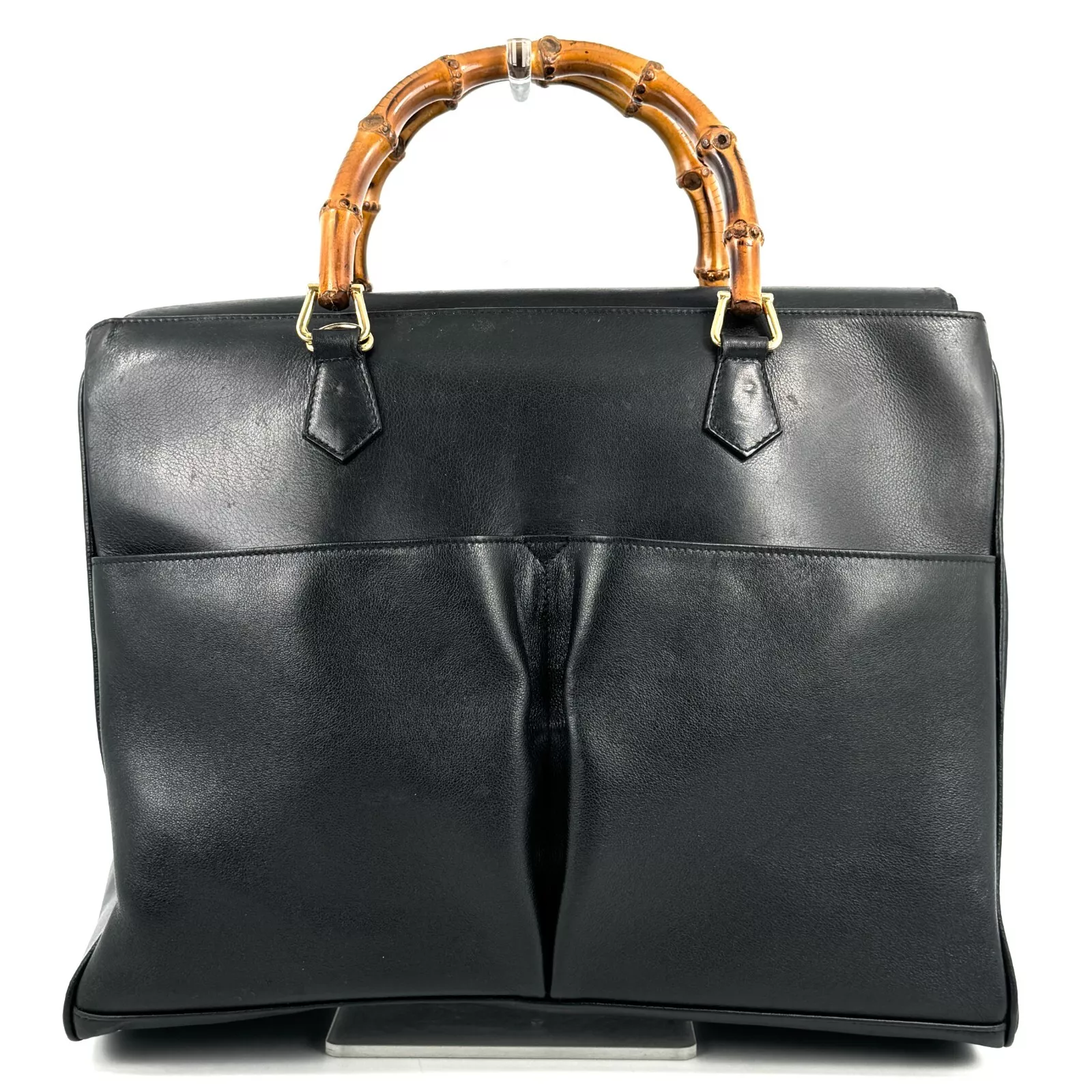 Sac à main GUCCI bambou cuir business du Japon