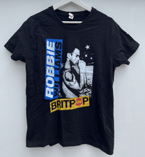 Robbie Williams Britpop T Shirt Tour UK Double Sided Black Mens Small S