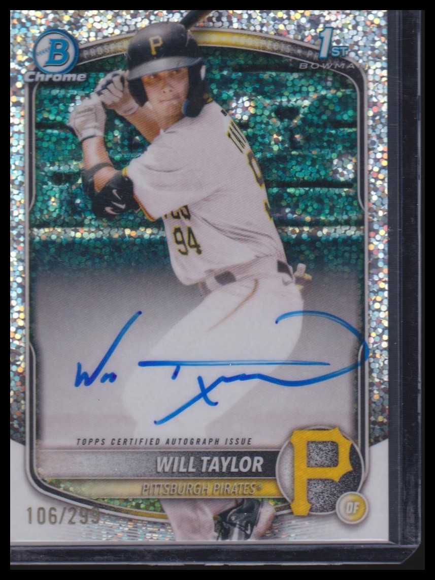 2025 Bowman Chrome #CPA-WT Will Taylor Prospect Autographs Speckle #/299