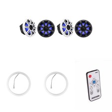 Kicker  2 Pair  51MSC8 8" LED Premium Marine Speakers  47KLSR8 8-Inch LED ...