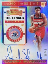 Nba Admiral Sch Ield Autograph Card