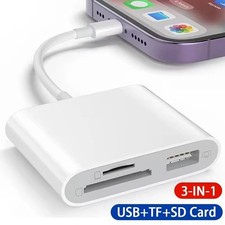 USB C 3 in 1 Hub Converter Type-C Adapter SD Card Reader For MacBook Pro Laptop