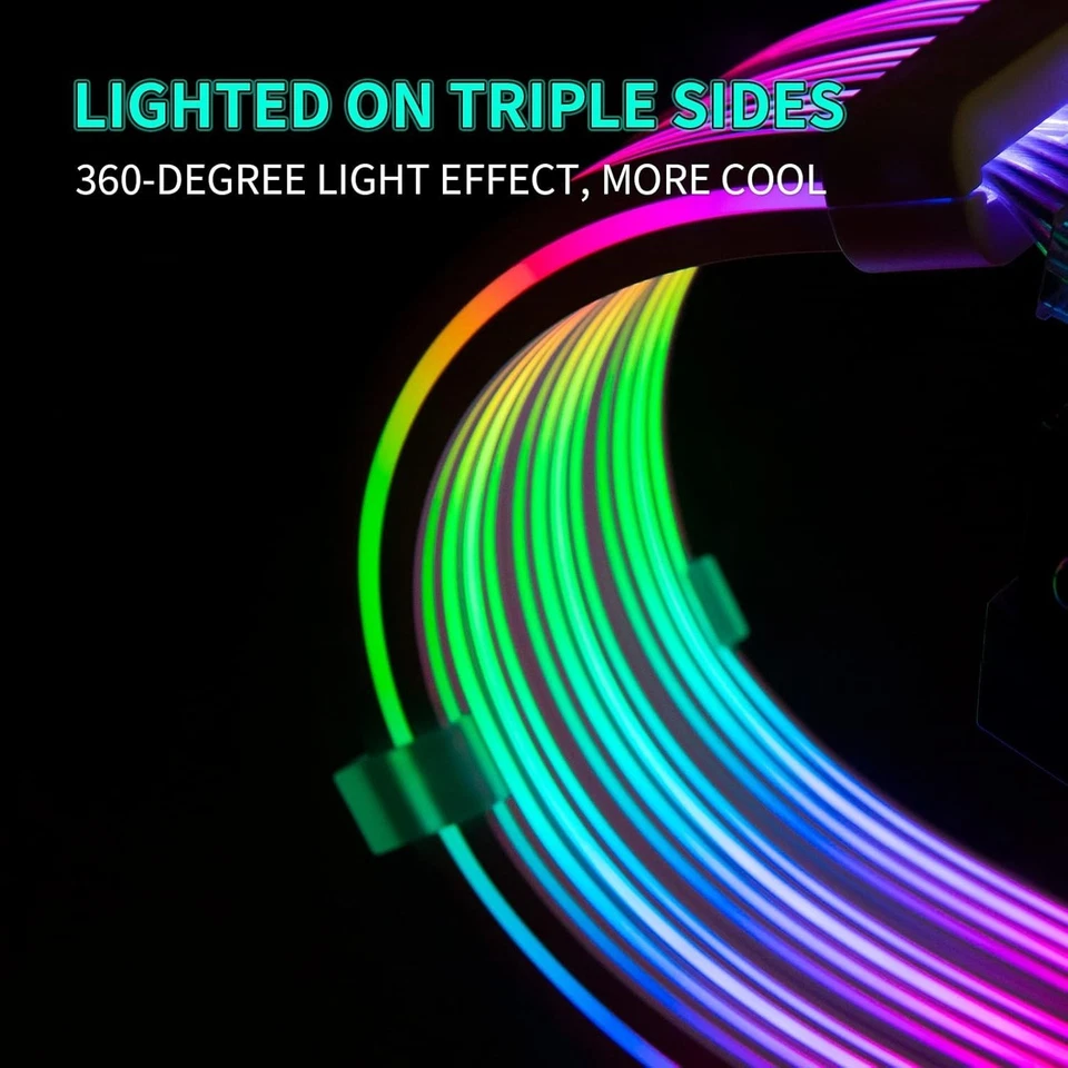 5V 3Pin ARGB RGB GPU PSU Cables - Four Sides Lighting Strips - Image 4 of 4