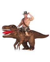 T-Rex Reiter KostüM Zum Aufblasen FüR Halloween & Fasching