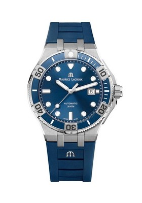 Maurice Lacroix AIKON AI6058-SS001-430-1 Automatik Chronograph Herrenuhr Blau ''