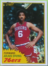 1981 Topps #30 Julius Erving Basketball Card (Philadelphia 76ers)