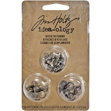 Advantus Idea-Ology 2-Part Hitch Fasteners .375" 12/Pkg-Antique Nickel, Brass &