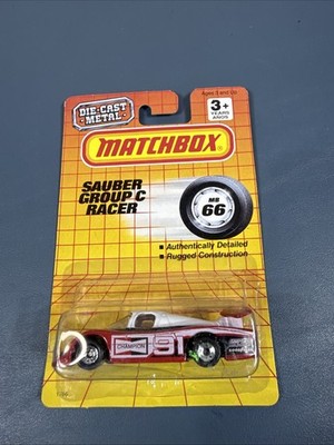 Matchbox Champion Red & White Sauber Group C Racer Car - NEW in Package 1993