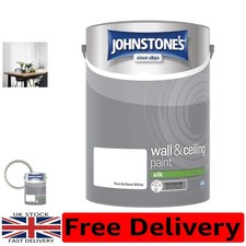 5L Brilliant White Silk Emulsion Paint - Quick Drying & Waterproof for Interiors 5.99 per litre