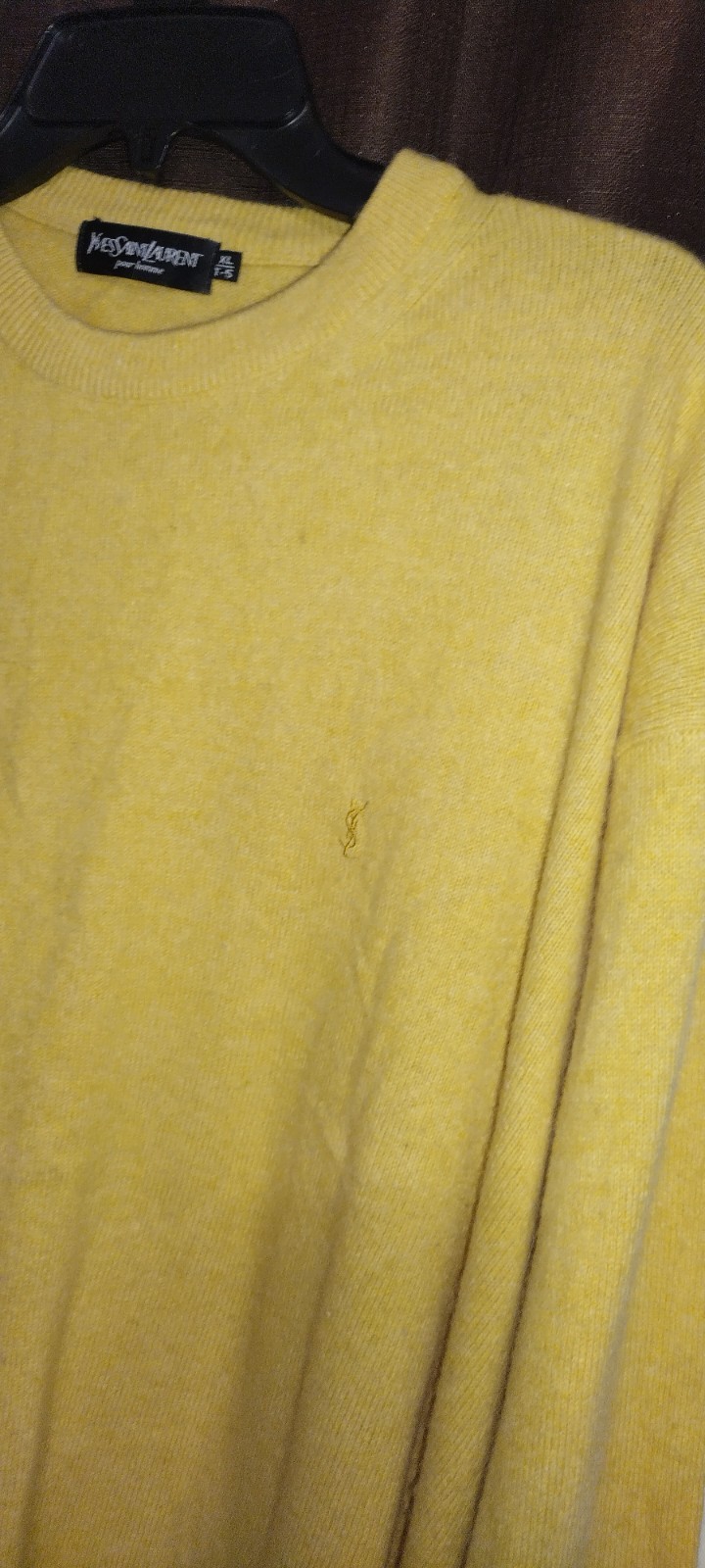 Maglione lana uomo vintage Yves Saint Laurent XL girocollo YSL pullover ECCELLENTE