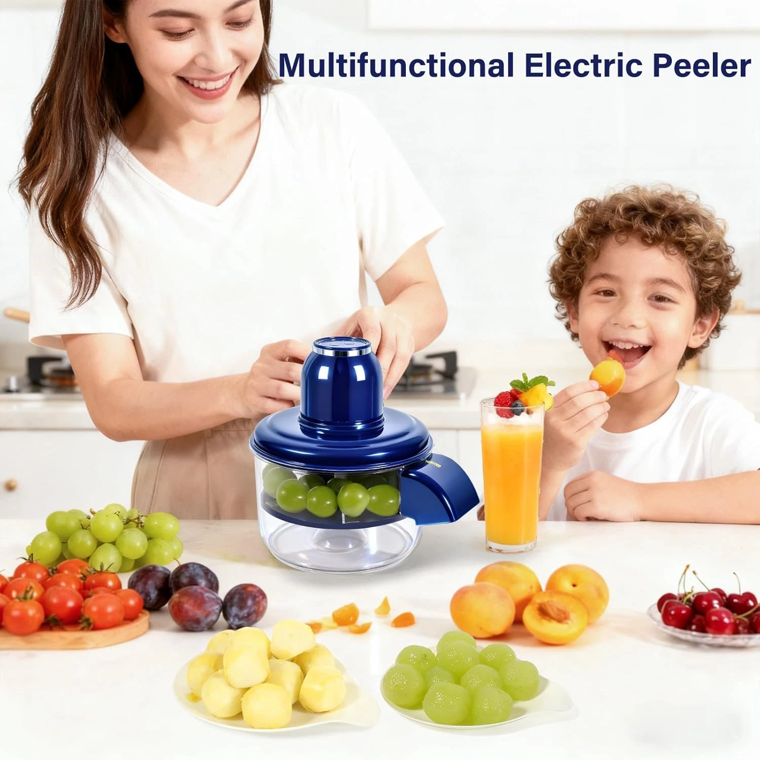 Electric Grape Peeler Machine One-Button Automatic Fruit Garlic Peeler Machine