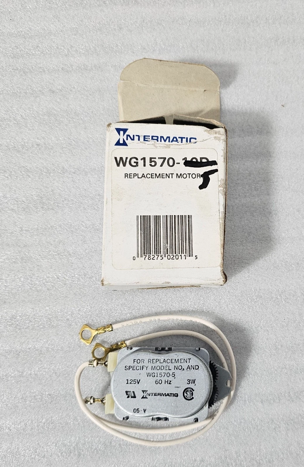 Intermatic Time Clock Replacement Timer Motor WG1570-5/WG1570-10D 125V 60Hz 3W
Opens in a new window