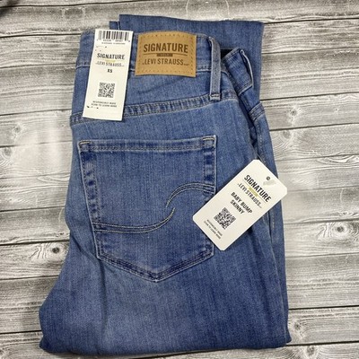 Levi Strauss Signature Gold Jeans Women's XS Maternity Baby Bump Skinny NWT