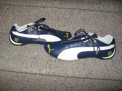 EXCELLENT CONDITION Puma Ferrari 10th Anniversary Blue Leather Shoes Mens US 11