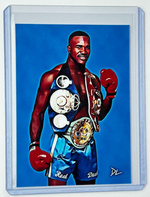 Evander Holyfield Limited Artist Signed  Boxing Legend  Trading Card 4/10