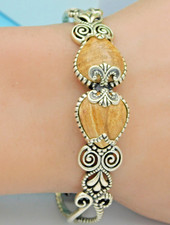 Beautiful New Carolyn Pollack Sterling Simply Fabulous Jasper Cuff Bracelet