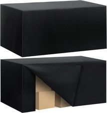 2 Pack Fitted Tablecloth for 6 Foot Rectangle Tables 72 X 30 Inch Black Table Co