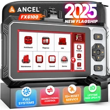 ANCEL FX6100 OBD2 Code Reader Scanner Diagnostic Tester Injector Coding TPMS DPF
