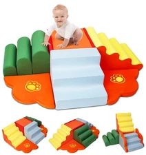 Foam Climbing Blocks for Toddlers – 7PCS Soft Play Set for Indoor Climbing, C...