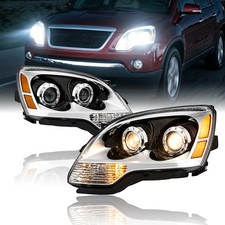 For Gmc Acadia 2007-2012 Projector Headlights Headlamps Leftright Clear Halogen