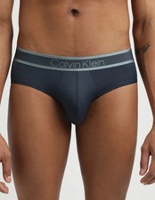 Calvin Klein Mens Tonal Logo Hip Brief in Metro Grey Sz Large