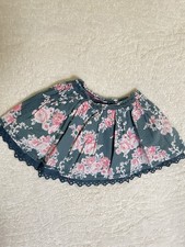 Little girls twirl skirt pink blue floral fits size 2 years