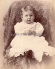 Antique Cabinet Photo Precious Baby Girl clasped Hands Cortland OH Backstamp — photo 2