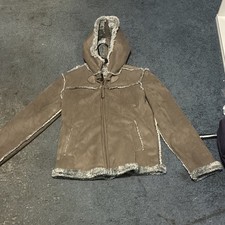 Vintage Y2K Lole Faux Shearling Hooded Jacket...