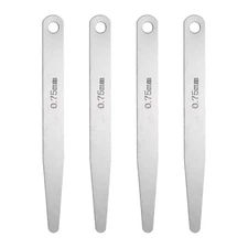 4pcs Metric Thickness Feeler Gauge 0.75mm Single Blade Tapered Feeler Gauge