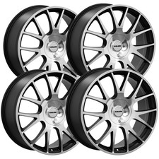 Set Of 4 Kalon 206 Talon 19x8.5 5x1085x115 40mm Blackmachined Wheels Rims