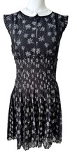 Kate Young for Target Dress Women's Black Shimmer Chiffon Retro Mod Size Small