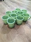Vintage Fire-King Jade-ite D Handle Coffee Mugs | Lot of 10 Anchor Hocking 1948