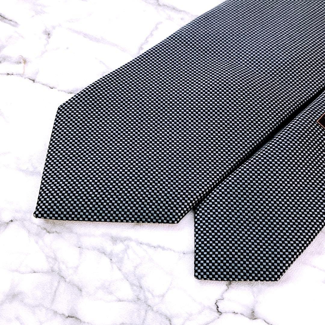 Hermes Micro Dot Pattern Solid Gunmetal Ties & Ap… - image 1