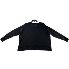 DKNY Sweater Womens Size Medium Black Long Sleeve Emebellished New